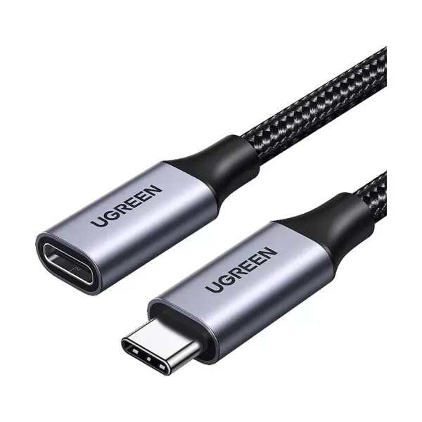 UGREEN US372 (30205) USB-C Male to USB-C Female Gen2 Alu Case Braided Extension Cable 1M image 2