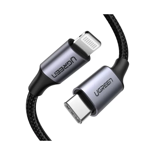 UGREEN US304 (60760) 1.5m Black USB Type C to Lightning MM Cable image 2