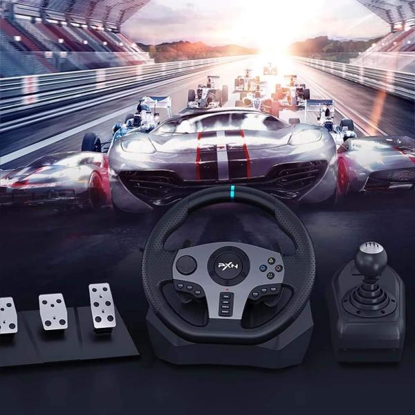 PXN V9 Racing Wheel - Steering Wheel V9 Driving Wheel 270°/ 900° Degree Vibration Gaming Steering image 5