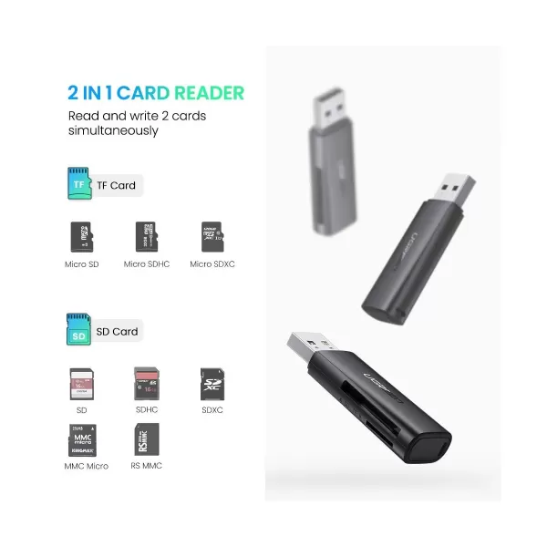 UGREEN CM331 (60722) USB 3.0 Card Reader For TF/SD image 3