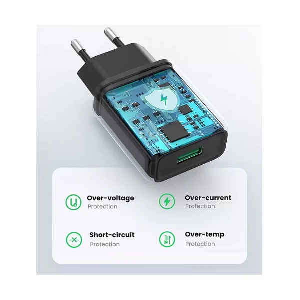 UGREEN CD122 (70273) QC3.0 USB Fast Charger EU image 2