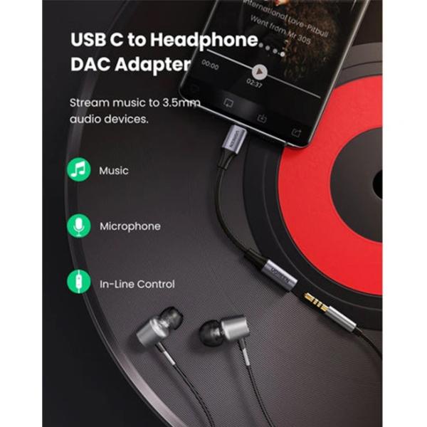 UGREEN AV161 (80154) USB C to 3.5mm Headphone Adapter image 3