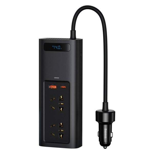 Baseus In-car Inverter 150W 220V CN EU Ports Black CRNBQ-A01