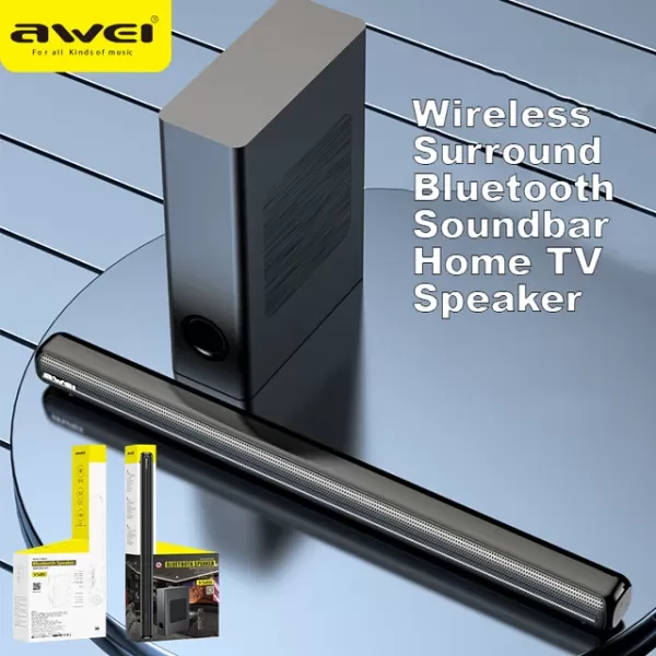 Awei Y520 Home Theater Bluetooth Soundbar Speaker image 2