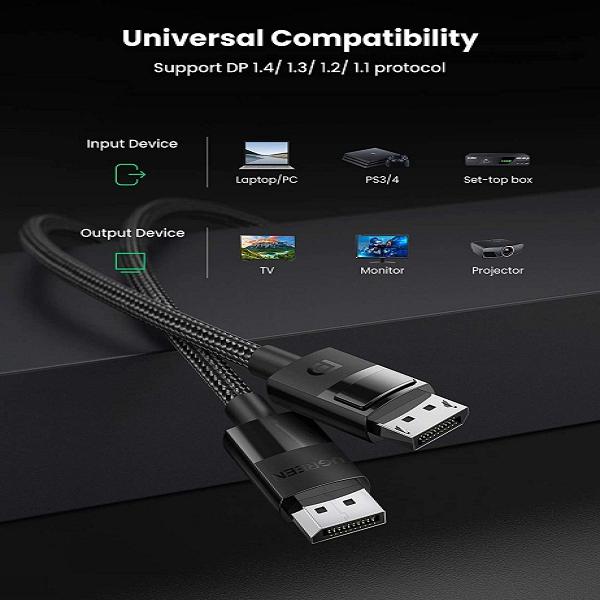 UGREEN DP114 (80393) DP 1.4 Male To Male Cable-3M image 3