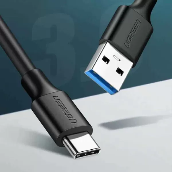 UGREEN US184 (20882) USB 3.0 A Male to Type C Male Cable Nickel Plating 1m (Black) image 2