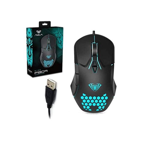 AULA F809 Backlit Macro Programming Honeycomb Wired Gaming Mouse image 3