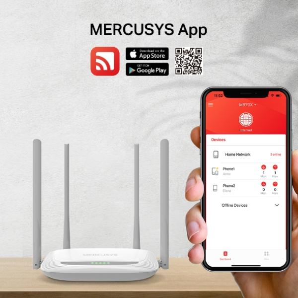 Mercusys MW325R 300Mbps 4 Antenna Wireless Router Black image 4