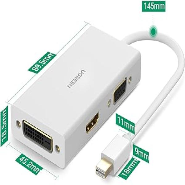 UGREEN MD114 (20418) Mini DP TO HDMI/VGA/DVI Adapter image 2