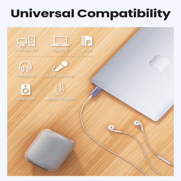 Ugreen USB to Audio Jack USB External Sound Card 3.5mm Audio Adapter image 7