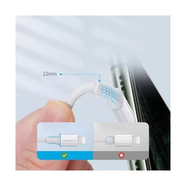UGREEN US171 (60748) 1.5m USB-C to Lightning Nickel Plated Cable image 5
