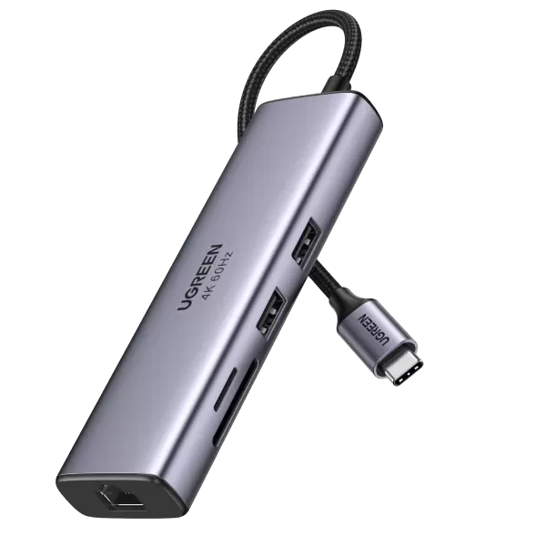 UGREEN CM512 (90568) USB-C 7-in-1 Multifunction Adapter with 4K HDMI & Ethernet