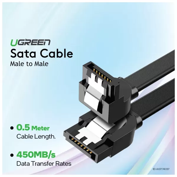 UGREEN US217 SATA3.0 Data Cable - 0.5M image 5