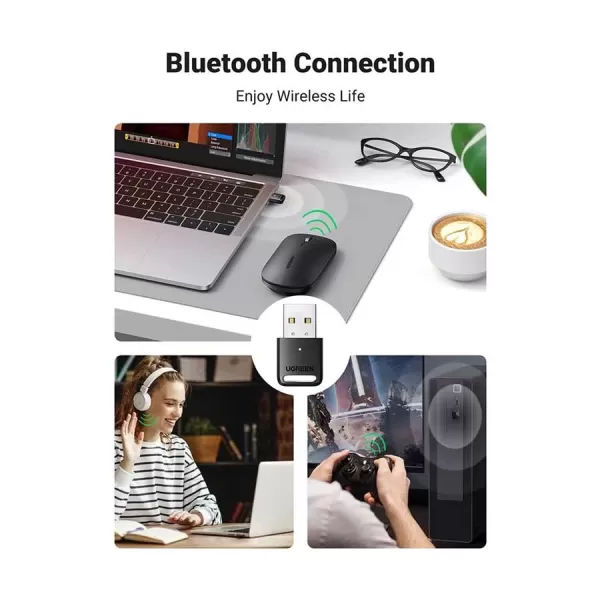 Ugreen CM390 (80890) USB Bluetooth 5.0 Black Adapter image 3