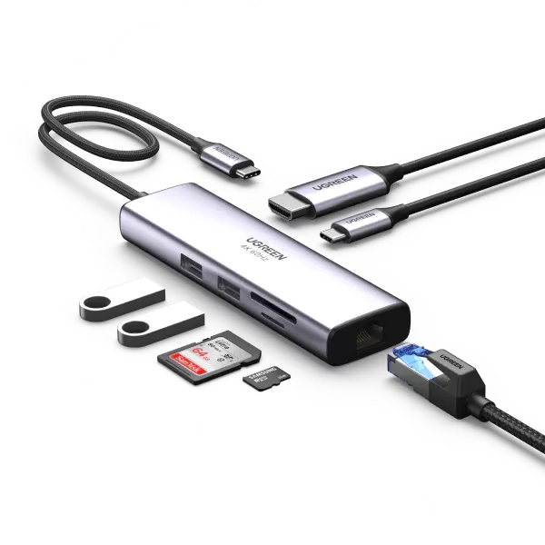 UGREEN CM512 (90568) USB-C 7-in-1 Multifunction Adapter with 4K HDMI & Ethernet image 8