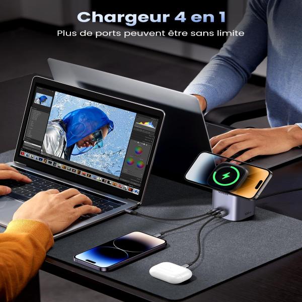 UGREEN CD342 (15076) 100W 2-in-1 GaN Charging Station image 5