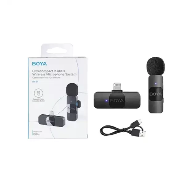 Boya BY-V2 Ultracompact 2.4GHz Wireless Microphone for IOS image 4