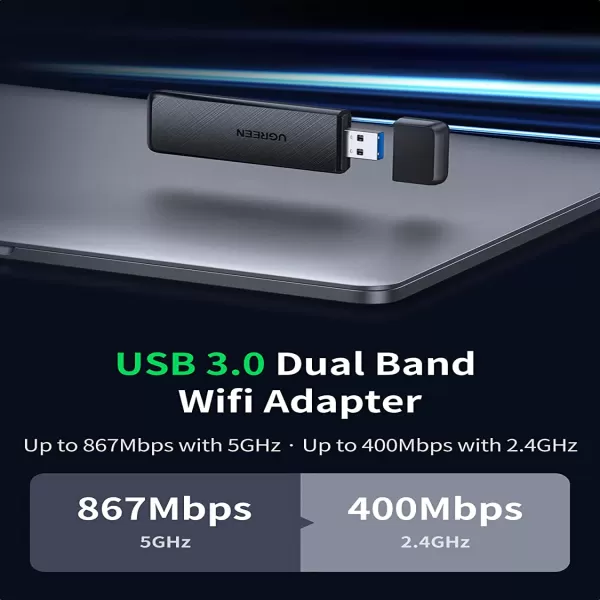 UGREEN CM492 (50340) AC1300 Dual Band Wireless USB Adapter image 3