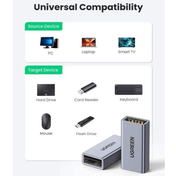 UGREEN US381 (20119) USB 3.0 A/F TO A/F Adapter image 3