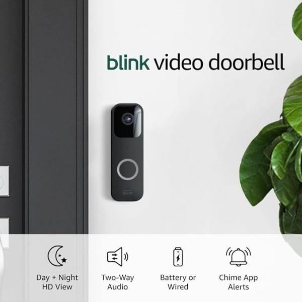 Blink Video Doorbell  Two-way audio, HD video, motion and chime app alerts and Alexa enabled image 2
