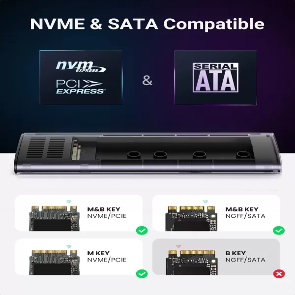Ugreen CM400 (90264) M.2 SATA/NVMe SSD Enclosure image 3