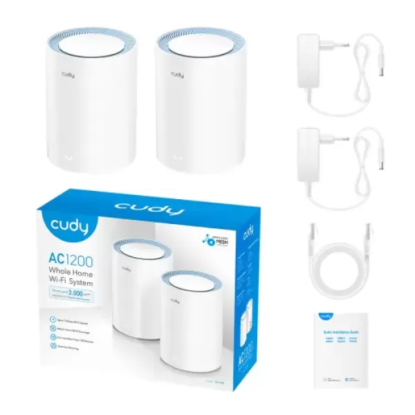 Cudy M1200 AC1200 Whole Home Mesh WiFi Router (2 Pack) image 3