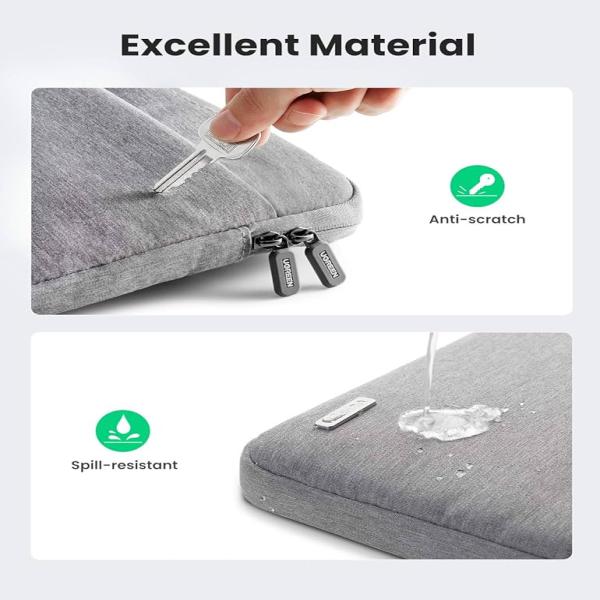 UGREEN LP437 (30325) 15.9 Inch Grey Laptop Sleeve Bag image 3