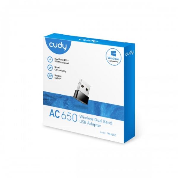 Cudy WU650 650mbps Wi-Fi Dual Band USB Adapter image 4