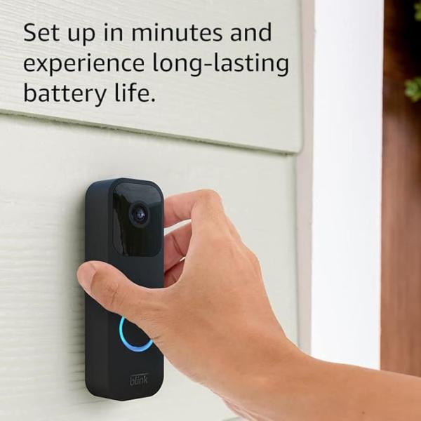 Blink Video Doorbell  Two-way audio, HD video, motion and chime app alerts and Alexa enabled image 3