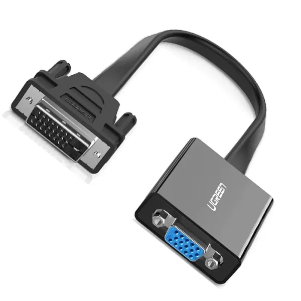 UGREEN DVI TO ACTIVE VGA CONVERTER MM108 (40259)  DVI-D 24+1 PIN MALE TO VGA FEMALE