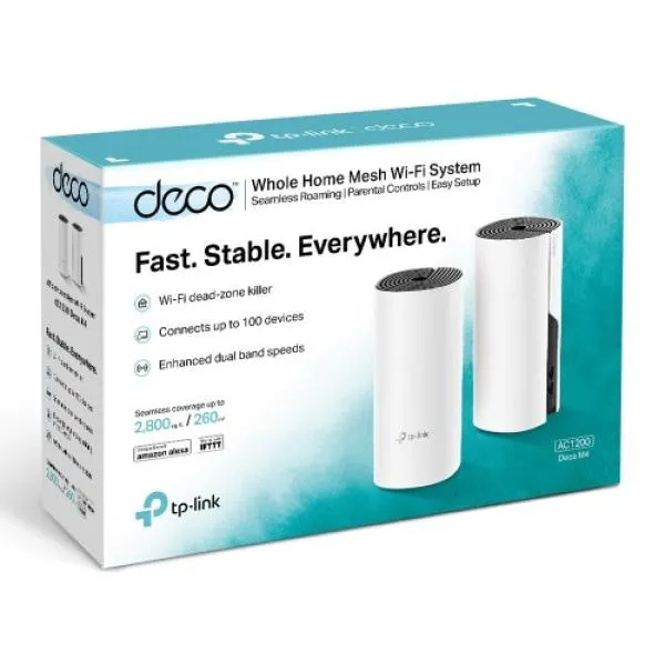 TP-Link Deco M4 (2 Pack) Whole Home Mesh Wi-Fi System AC1200 Dual-band Router image 3