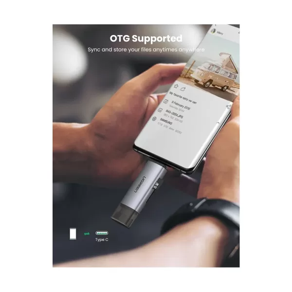 UGREEN CM185 (50706) 2-in-1 USB C OTG Card Reader image 4