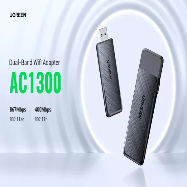 UGREEN CM492 (50340) AC1300 Dual Band Wireless USB Adapter image 5