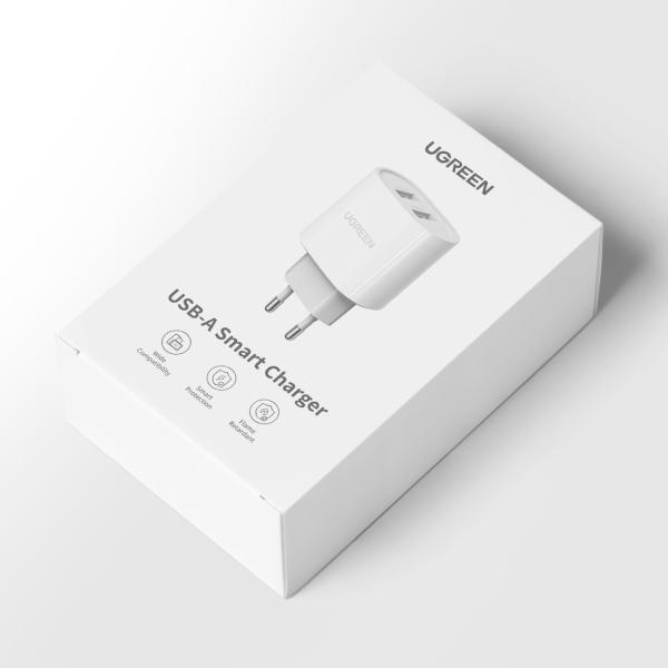 UGREEN CD104 (20384) Charger 2x USB 3.4 A White image 5