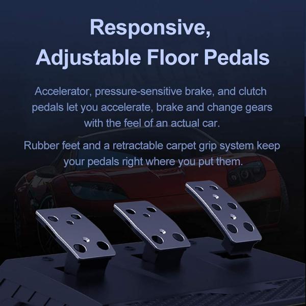 PXN V9 Racing Wheel - Steering Wheel V9 Driving Wheel 270°/ 900° Degree Vibration Gaming Steering image 4