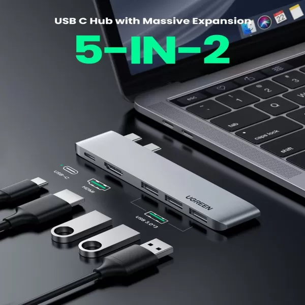 UGREEN CM251 (60559) USB-C 5-in-2 Multifunction Adapter Hub for MacBook Pro & Air image 6