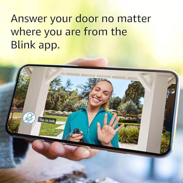 Blink Video Doorbell  Two-way audio, HD video, motion and chime app alerts and Alexa enabled image 4