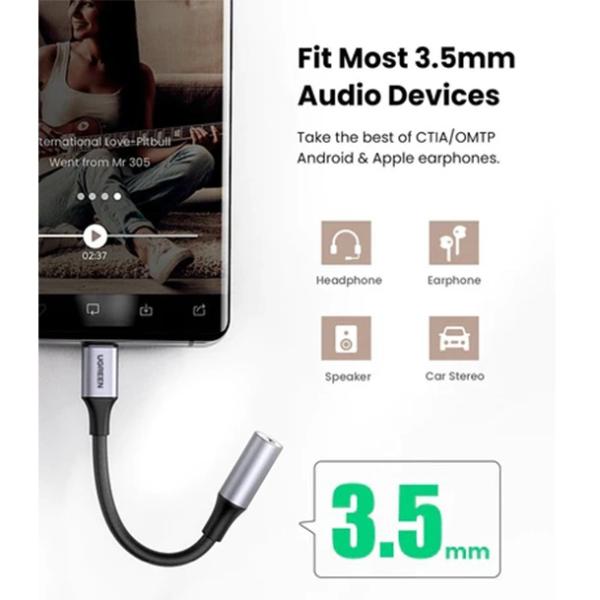UGREEN AV161 (80154) USB C to 3.5mm Headphone Adapter image 4
